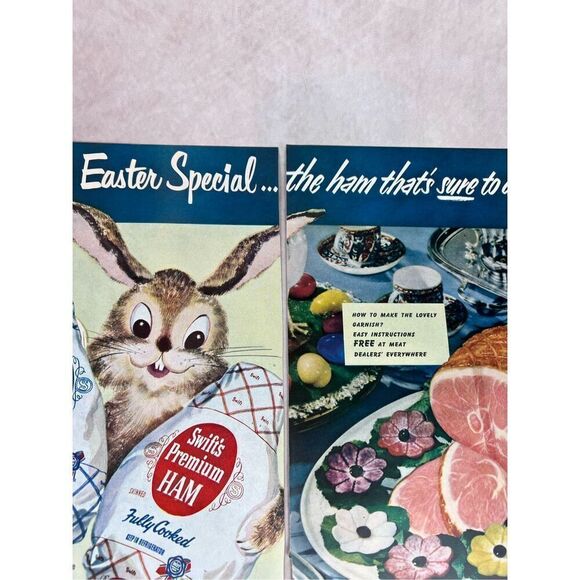 Vintage 1951 Swifts Premium Easter Ham Vintage Ad Magazine Print Foods Meats - Picture 7 of 10